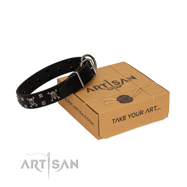 FDT Artisan leather dog collar for comfortable usage