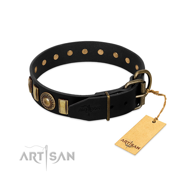 FDT Artisan leather dog collar won't cut into skin