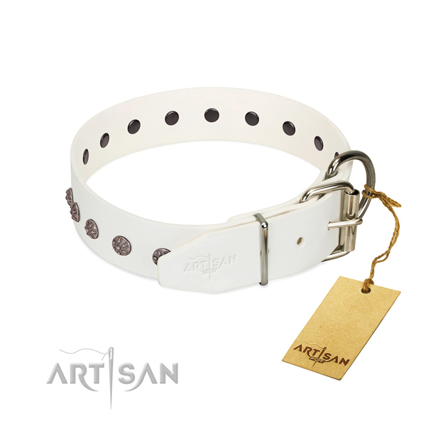 Extra soft leather dog collar delivers just comfort