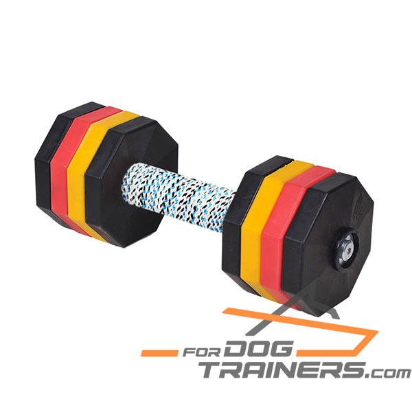 Dog Training Dumbbell with French Linen Cover